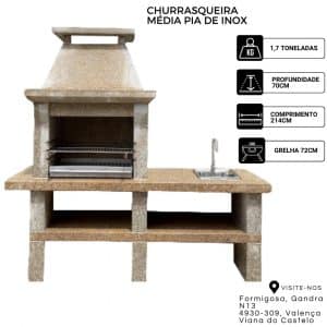 Churrasquera Média Pia de Inox