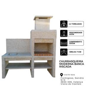 Churrasqueira Moderna com Banca Riscada