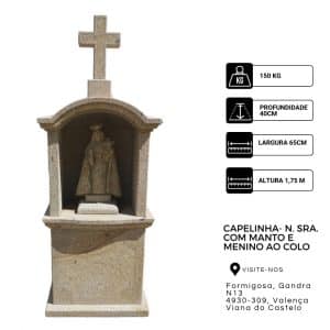 Capelinha- N. Sra. com Manto e Menino ao Colo