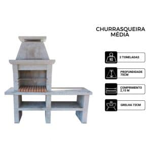 Churrasqueira Média de pedra natural