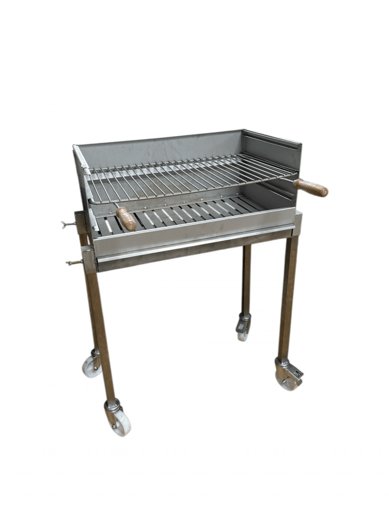 Churrasqueira Tapa Ventos em Inox de Patas com Rodas