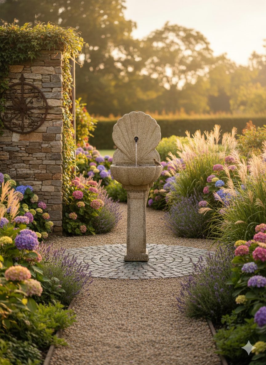 Fonte Espelho Concha c/ Pia Concha