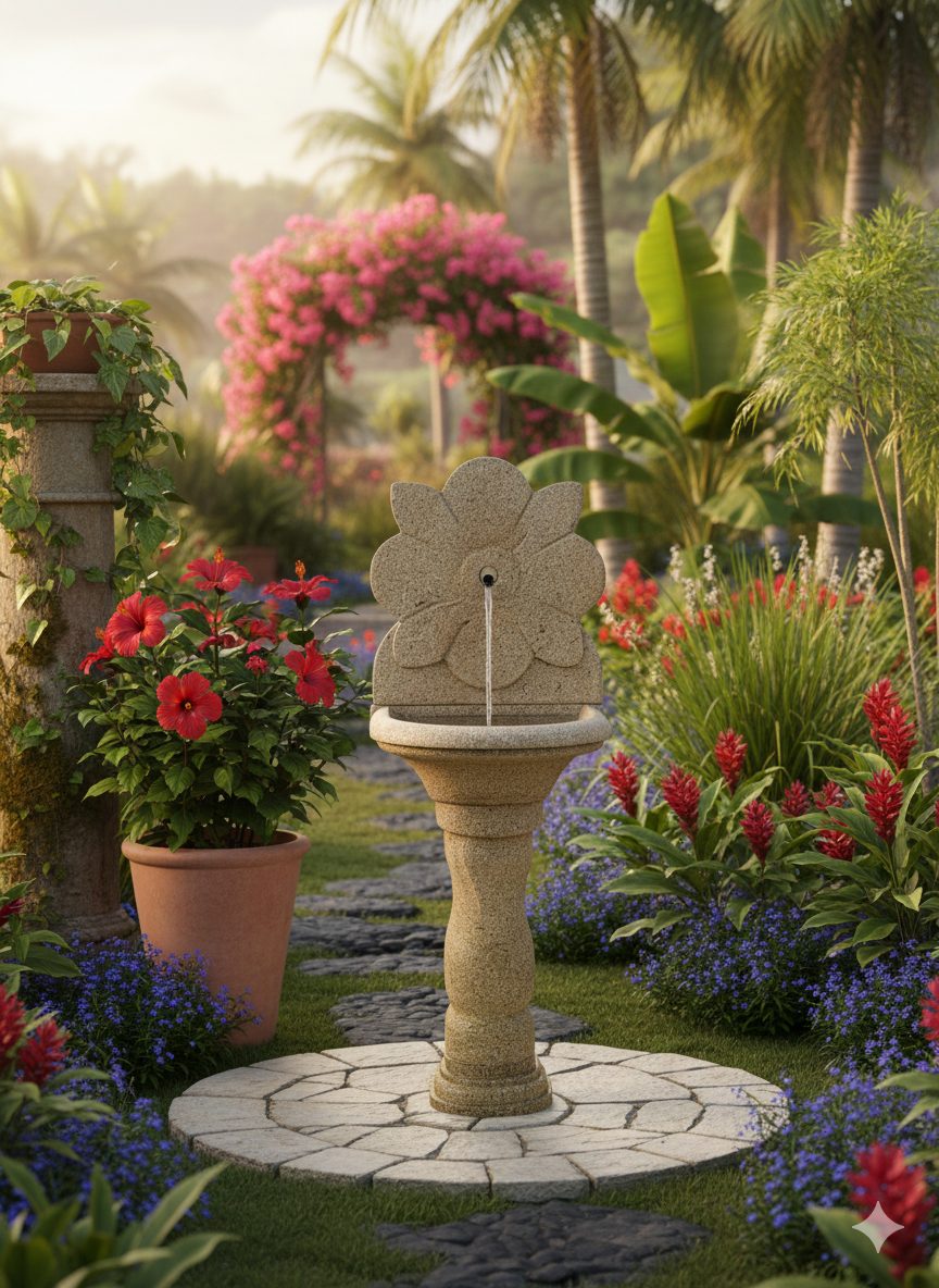 Fonte C/ Espelho Flor